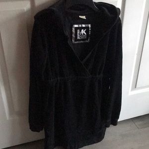 MK velvet hooded tunic